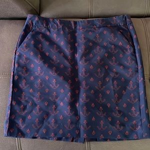 TOMMY HILFIGER Blue with Red Anchors Skirt Size 6